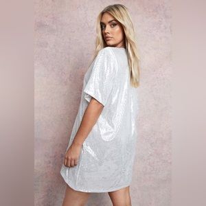 boohoo plus sequin t-shirt dress | perfect for eras tour!!!